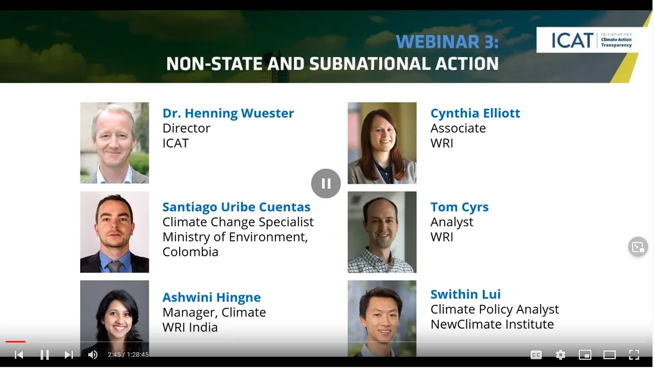 Webinar: Non-State and Subnational Action Assessment Guide
